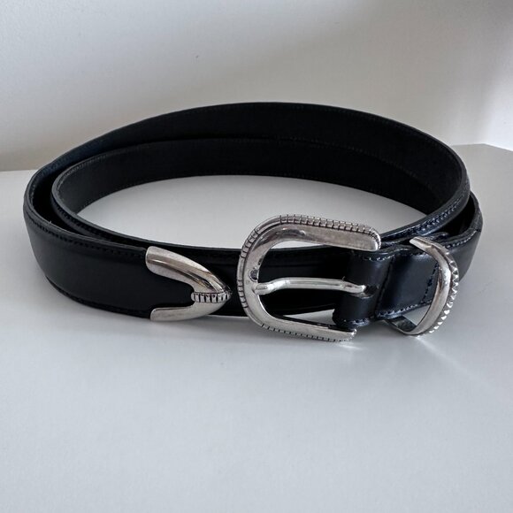 Vintage 80's/90's Southwest Western Belt - Black - Picture 2 of 10
